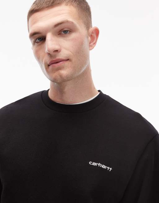 Carhartt WIP - Felpa nera con ricamo di scritta, 5 di 5