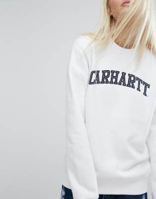 felpa carhartt bianca