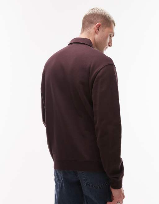 Carhartt WIP - Felpa stile polo marrone scuro, 3 di 5