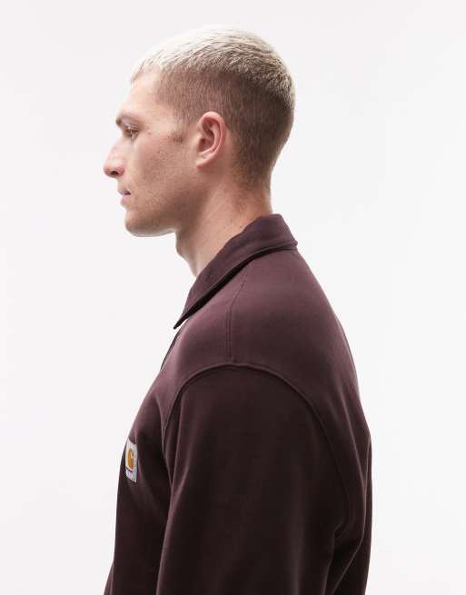 Carhartt WIP - Felpa stile polo marrone scuro, 4 di 5