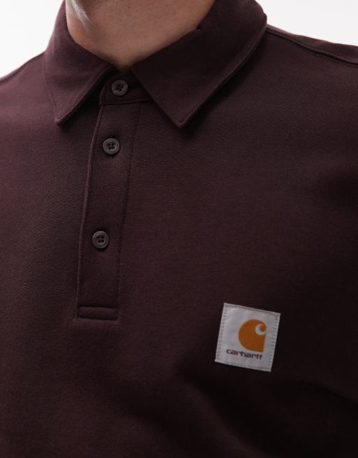 Carhartt WIP - Felpa stile polo marrone scuro, 5 di 5
