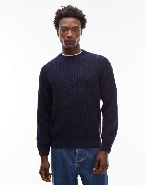 Carhartt WIP - Firth - Mørk marineblå striktrøje - view 1