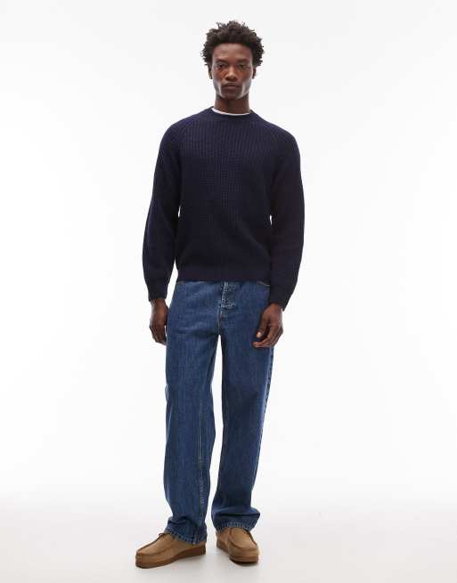Carhartt WIP - Firth - Mørk marineblå striktrøje, 2 af 5
