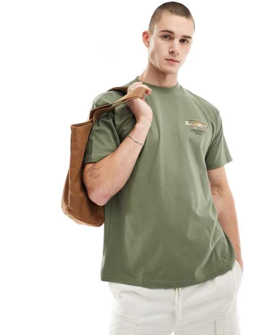 Carhartt WIP fish back print t-shirt in green, 2 of 4
