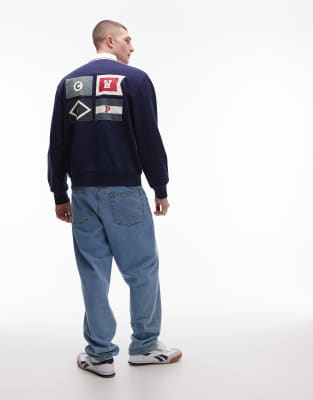 Carhartt Flags Rugby Sweatshirt In Blue