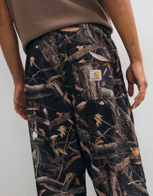 Carhartt WIP Fletcher byxor med raka ben i mörk camo tree-tryck, 4 av 5