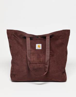 Carhartt WIP - Flint - Borsa shopping in velluto a coste marrone