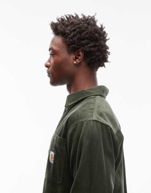 Carhartt WIP - Flint - Camicia in velluto a coste verde scuro, 4 di 5