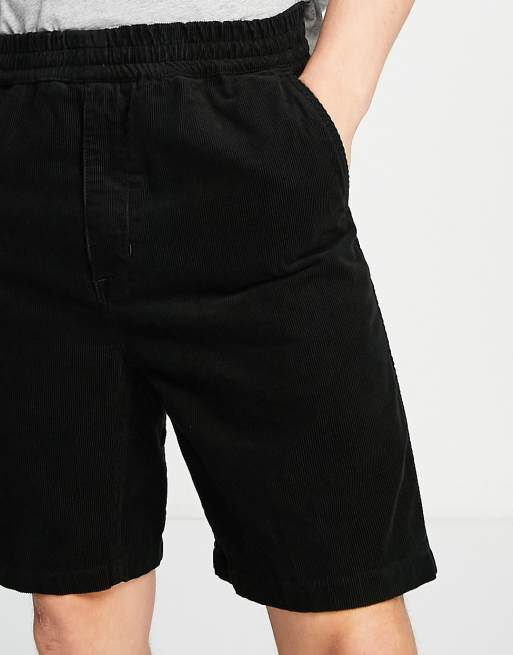 Carhartt WIP Flint carpenter corduroy shorts in black, 4 of 4