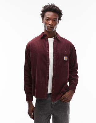 Carhartt WIP - Flint - Chemise en velours côtelé - Bordeaux-Rouge