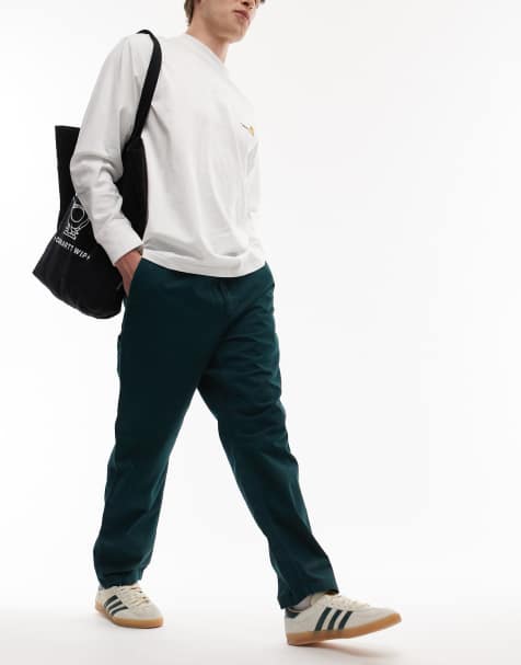 Carhartt WIP – Flint – Gröna avsmalnande byxor i regular fit - view 1