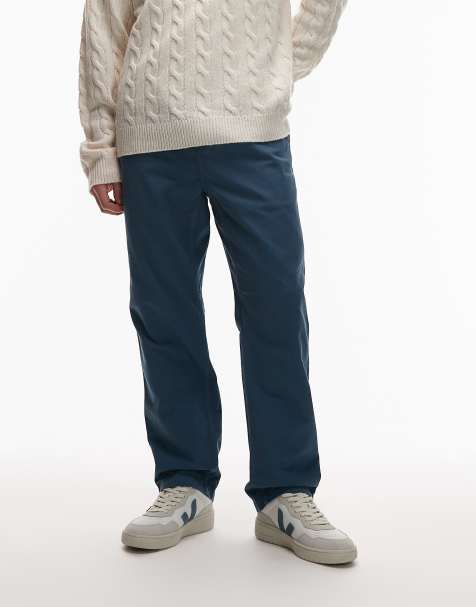 Carhartt WIP flint tapered trousers in pale blue