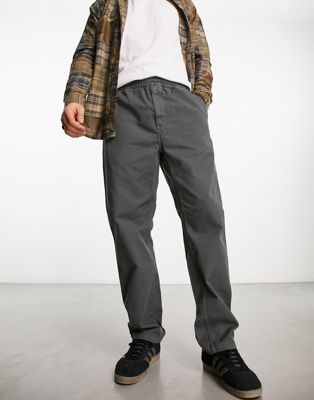 Carhartt WIP flint regular tapered fit trousers in green - ASOS Price Checker