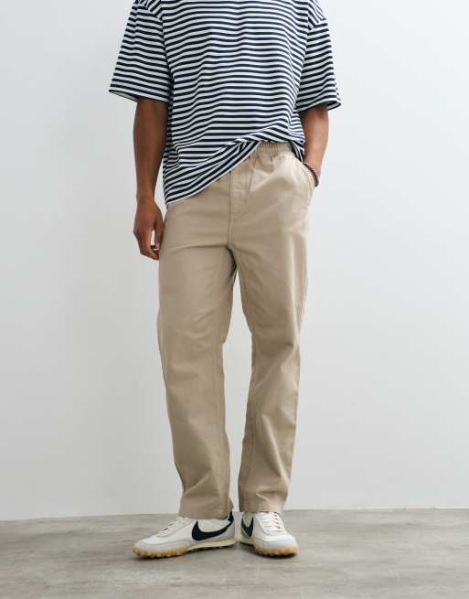 Carhartt WIP Flint regular avsmalnande byxor i beige, 3 av 5