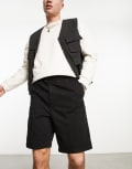 [Carhartt WIP] Carhartt WIP Flint regular carpenter jorts in washed black W27-28 BLACK