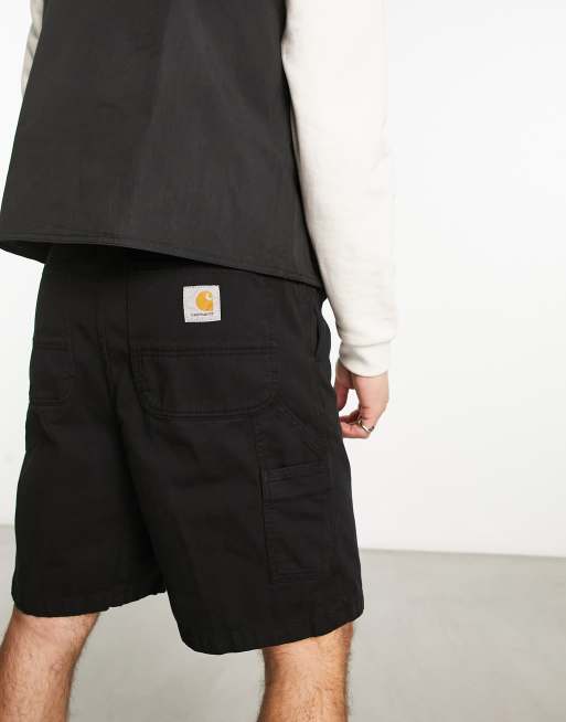 Carhartt WIP Flint regular carpenter jorts in washed black, 2 of 4