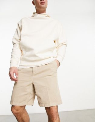Carhartt WIP flint regular carpenter shorts in beige