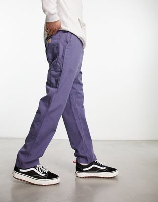 Carhartt WIP flint regular tapered fit trousers in blue