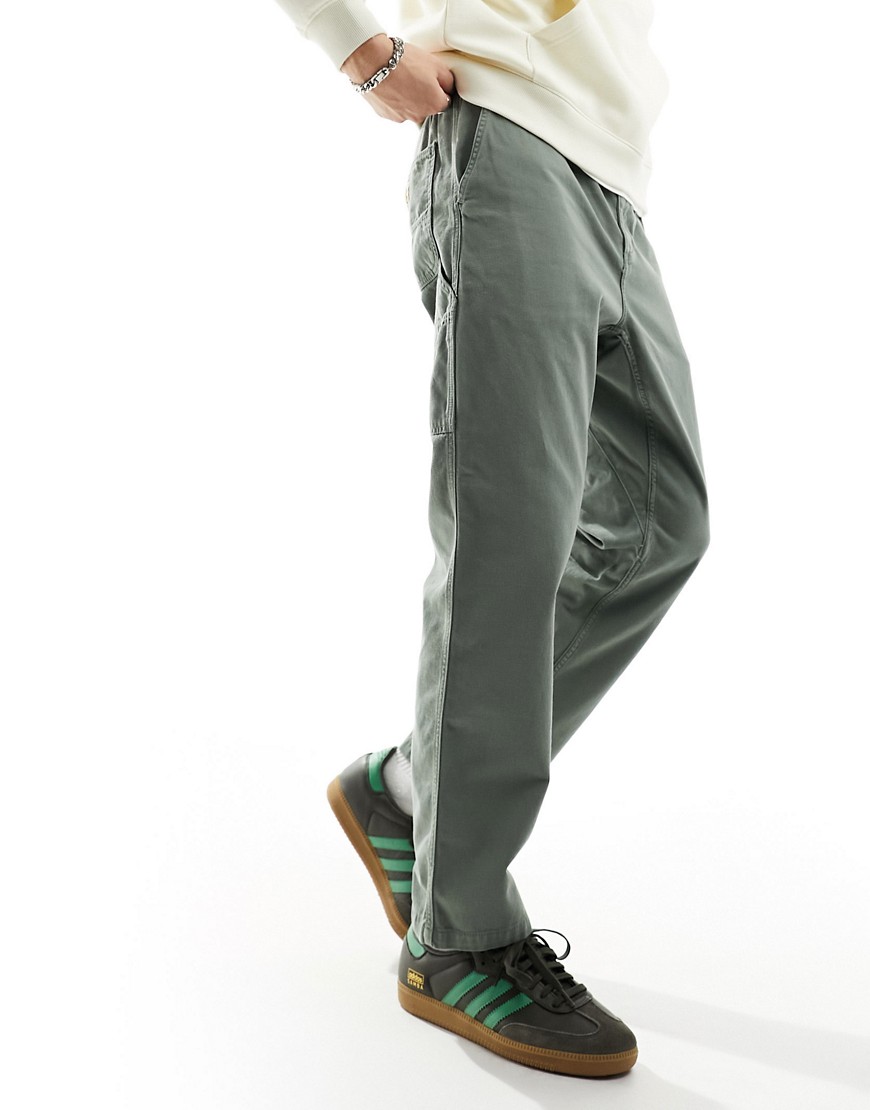 Carhartt WIP flint regular tapered fit trousers in green