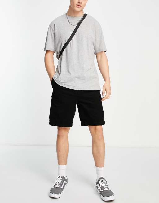 Carhartt WIP - Flint - Sorte tømrershorts i fløjl, 3 af 4