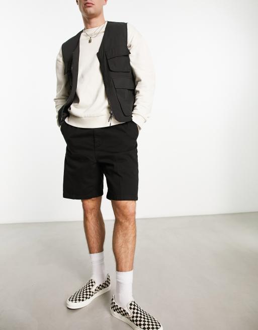 Carhartt WIP – Flint – Svarta, tvättade jorts i snickarstil med regular passform, 3 av 4