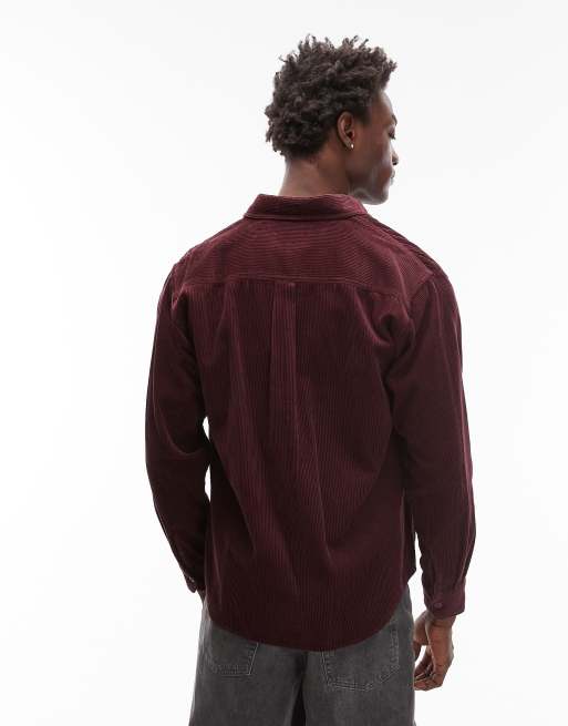 Carhartt WIP – Flint – Vinröd skjorta i manchester, 3 av 5