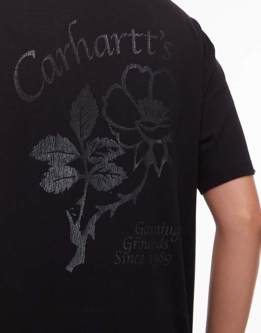 Carhartt WIP flourish t-shirt in black, 4 of 4