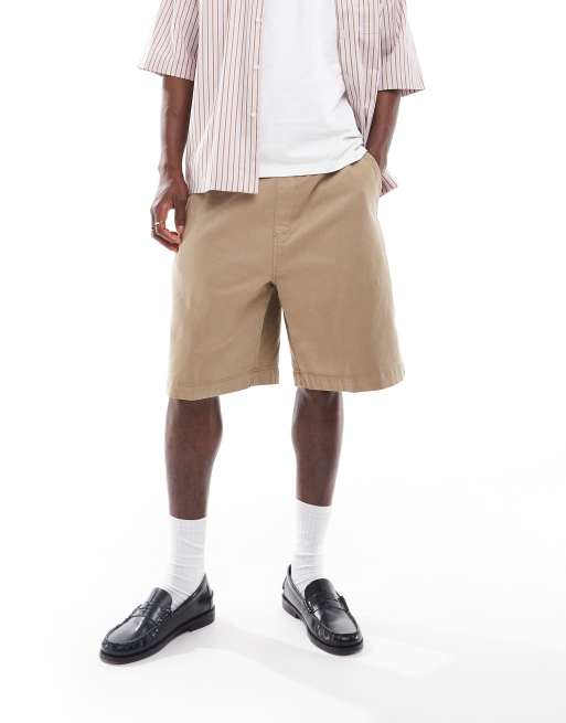 Carhartt WIP Floyd overdyed jorts in beige, 2 of 5