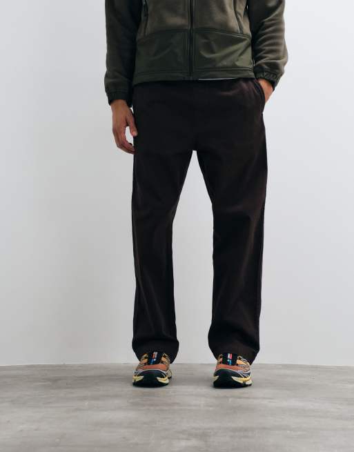 Carhartt WIP floyd wide leg trackies in brown, 3 of 5