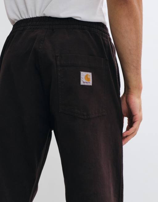Carhartt WIP floyd wide leg trackies in brown, 5 of 5