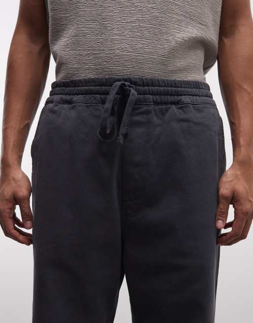Carhartt WIP - Floyde - Pantalon décontracté avec taille élastique à cordon de serrage - Anthracite, 4 de 5