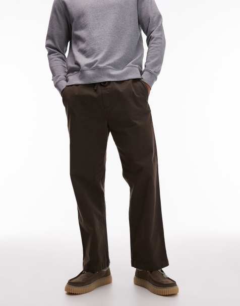 Carhartt WIP floyde relaxed pull on trouser in brown - view 1