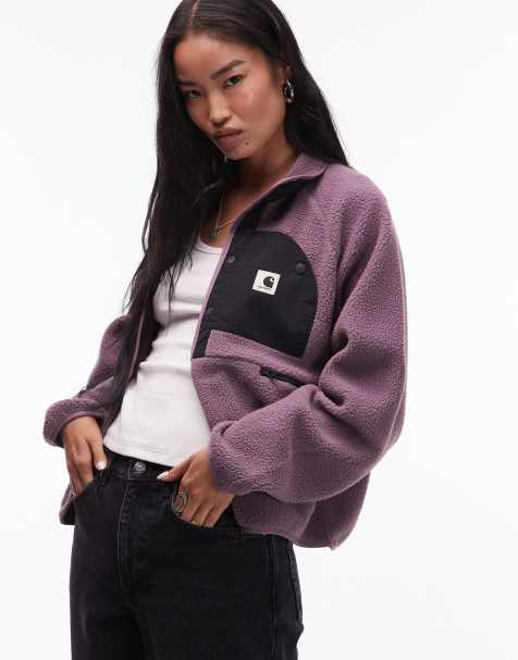 Carhartt WIP Flynn fleece jacket in dark purple - view 1