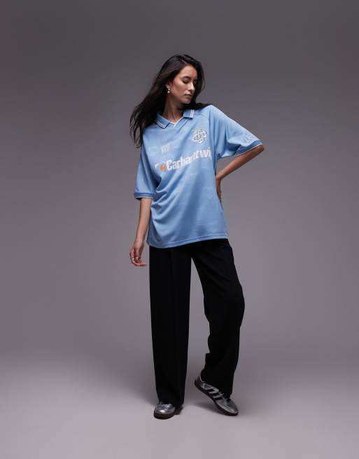 Carhartt WIP Football t-shirt in light blue | ASOS