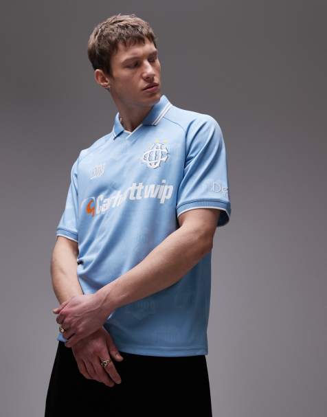 Carhartt WIP football t-shirt in light blue - view 1
