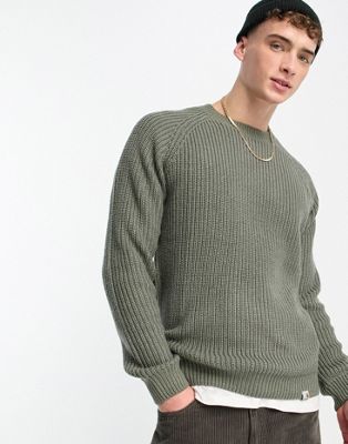 Carhartt WIP forth knitted sweater in green - ASOS Price Checker