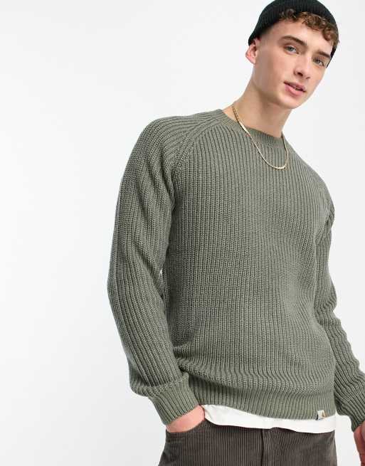 Carhartt WIP forth knitted sweater in green