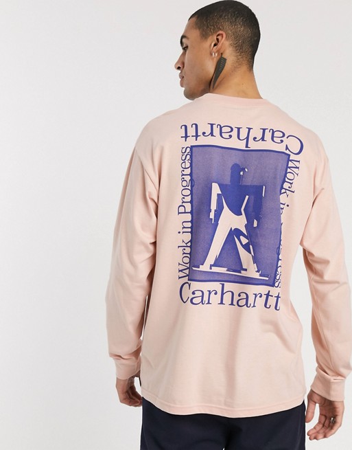 Carhartt WIP Foundation long sleeve top in pink