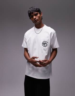 Carhartt WIP - Fragments - T-shirt a maniche corte bianca con tasca - view 1