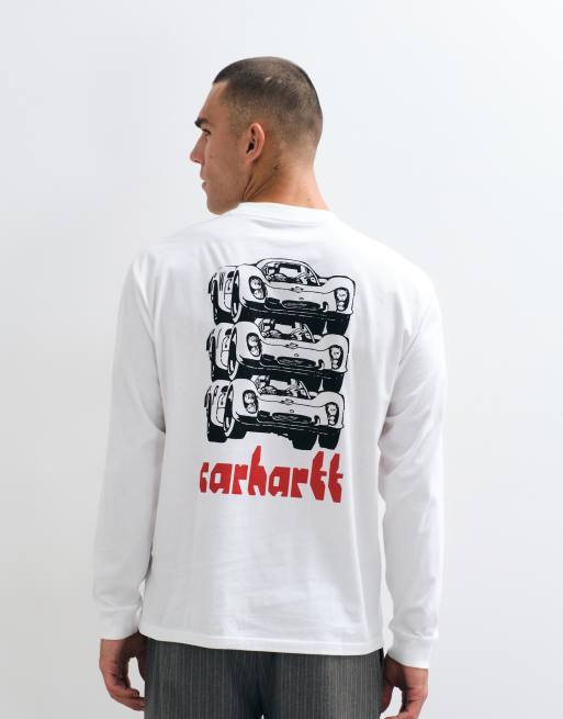 Carhartt WIP Framework langærmet T-shirt i hvid, 3 af 5
