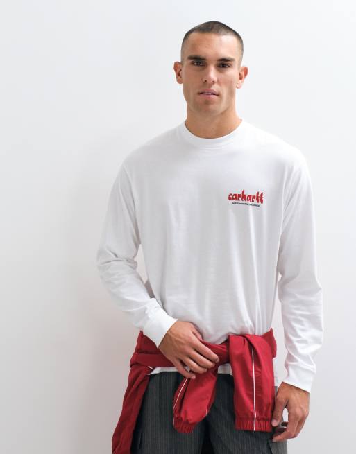 Carhartt WIP Framework langærmet T-shirt i hvid, 5 af 5