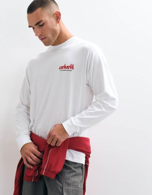 Carhartt WIP Framework T-shirt met lange mouwen in wit, 2 van 5