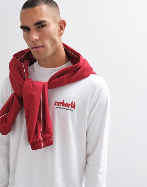 Carhartt WIP Framework T-shirt met lange mouwen in wit, 4 van 5
