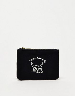 Carhartt WIP frontier zip wallet in black