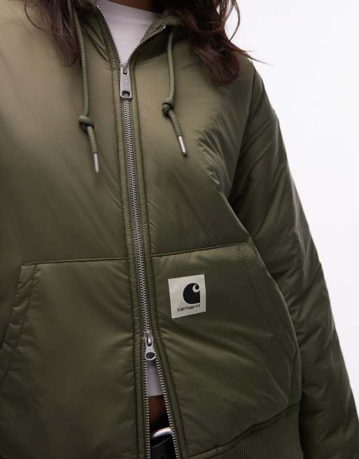 Carhartt WIP – Gadd – Zielona kurtka z kapturem, 3 z 4