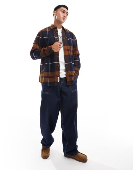 Carhartt WIP - Garnett - Geruit overhemd met lange mouwen in bruin multi, 4 van 4