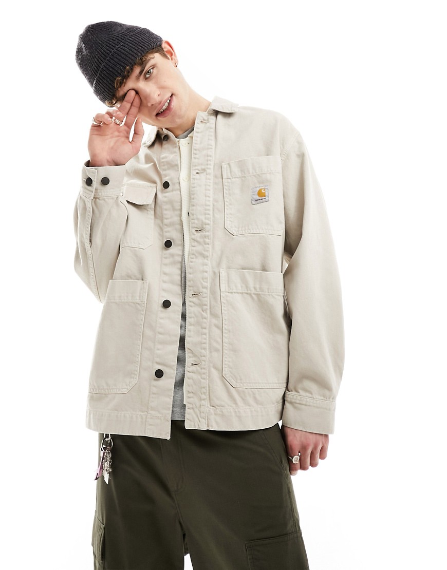 Carhartt WIP garrison jacket in beige-White