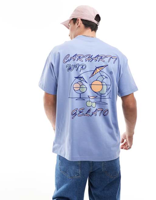 Carhartt WIP - Gelato - T-shirt avec imprimé au dos - Bleu