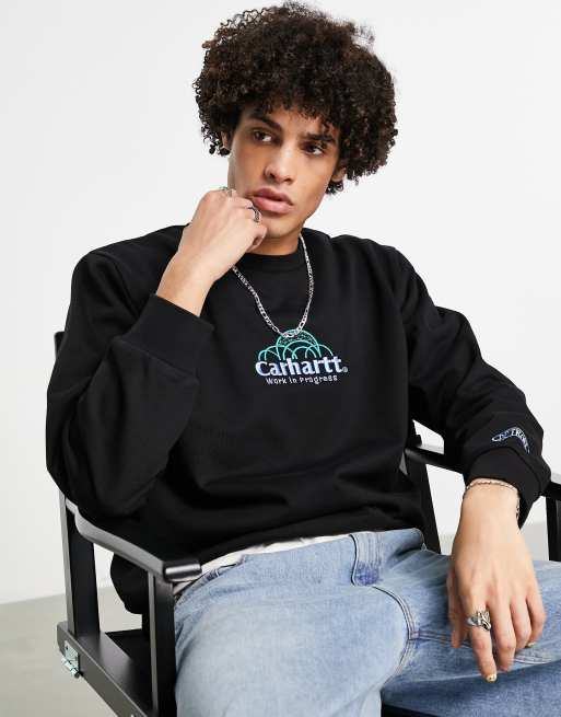 Carhartt WIP geo script sweatshirt in black