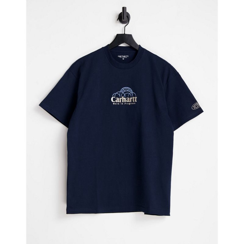 Novità T-shirt e Canotte Carhartt WIP - Geo Script - T-shirt blu navy